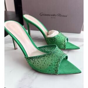 Gianvito Rossi Rania Mule 85 Green EU 38.5 (MSRP $1,395) New